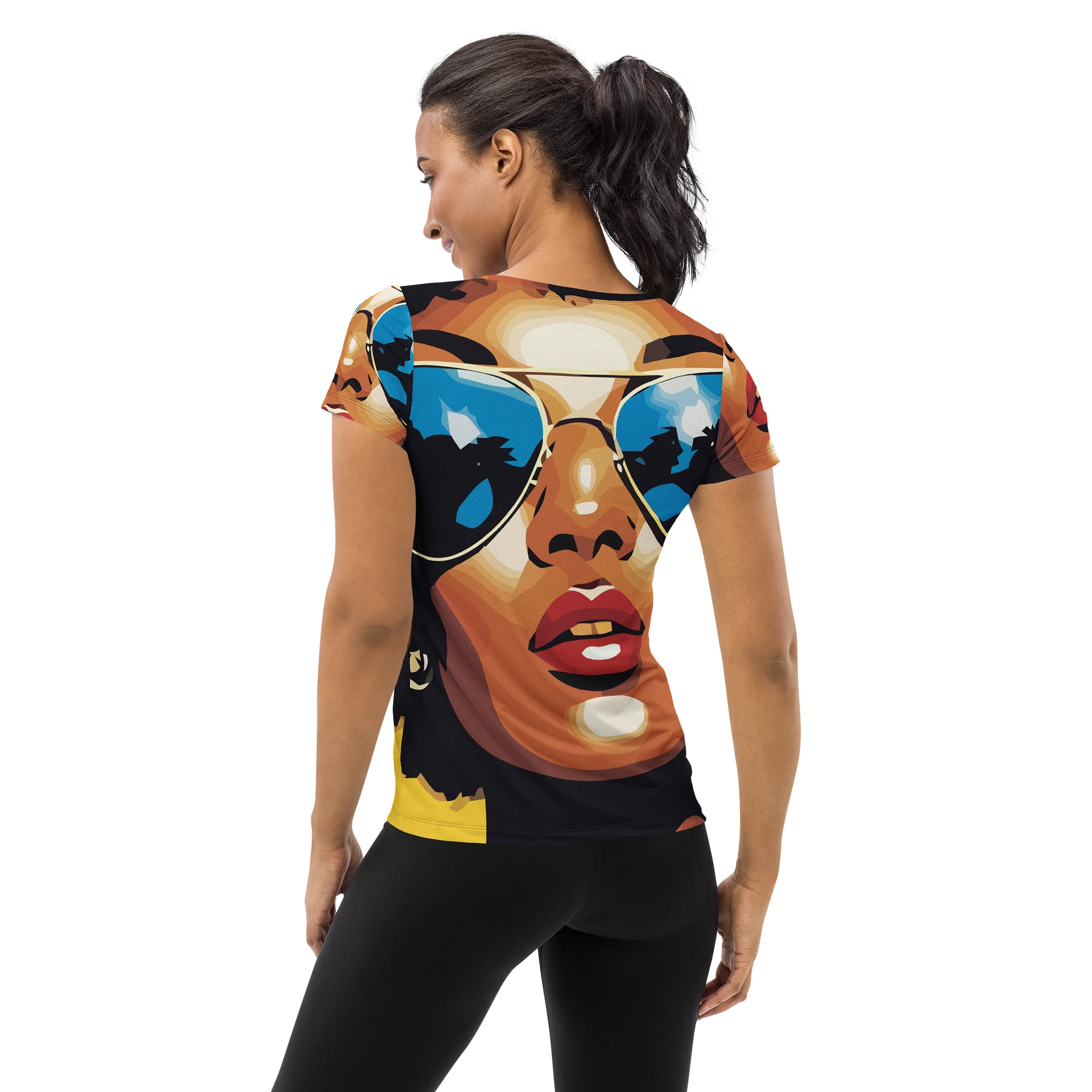 Caribbean Apples - Warm Caribbean Summer Retro | Women's Athletic T-Shirt product image (2)