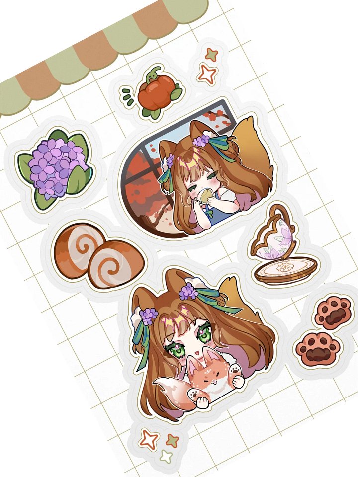 Pumpkin Petty Cafe Sticker Sheet product image (1)