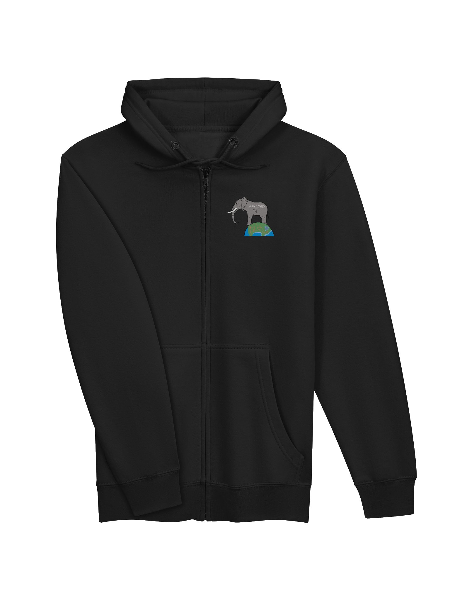 Elephant In The Room zip hoodie (Long Covid) product image (11)