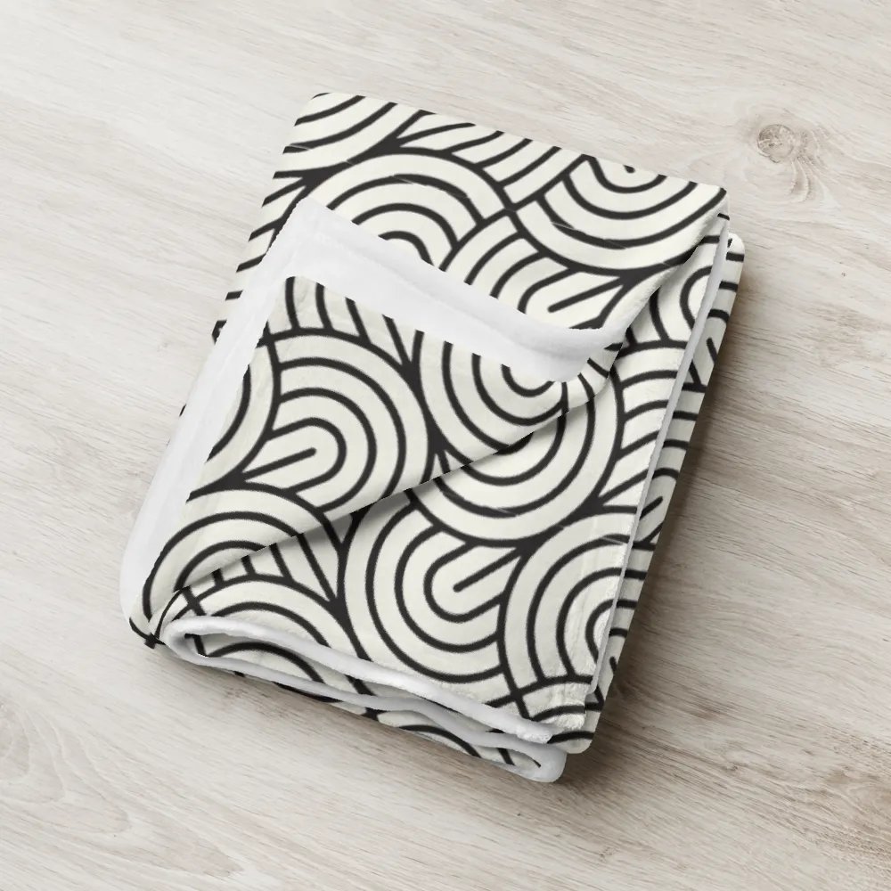 Monochrome Maze Throw Blanket product image (4)