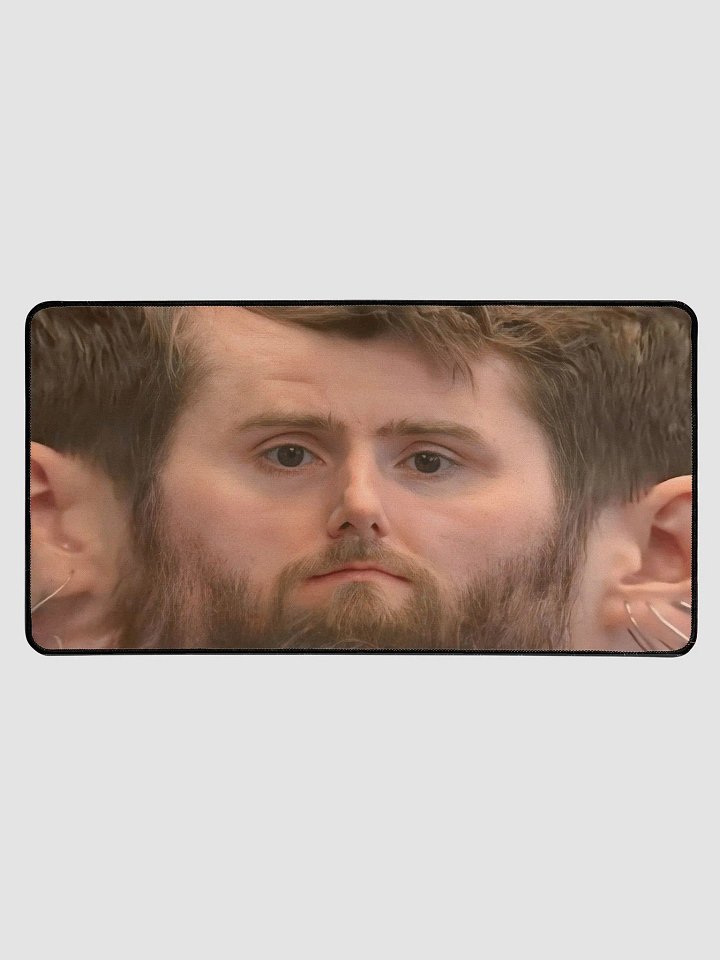 Squished Linus head deskmat product image (1)