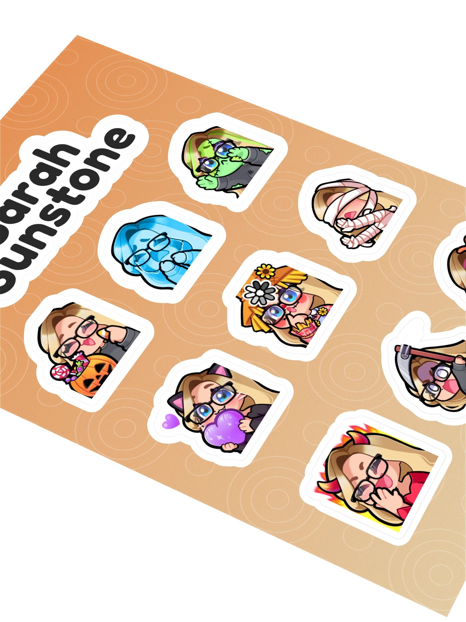 Spooky Emote Sticker Sheet (A) product image (2)