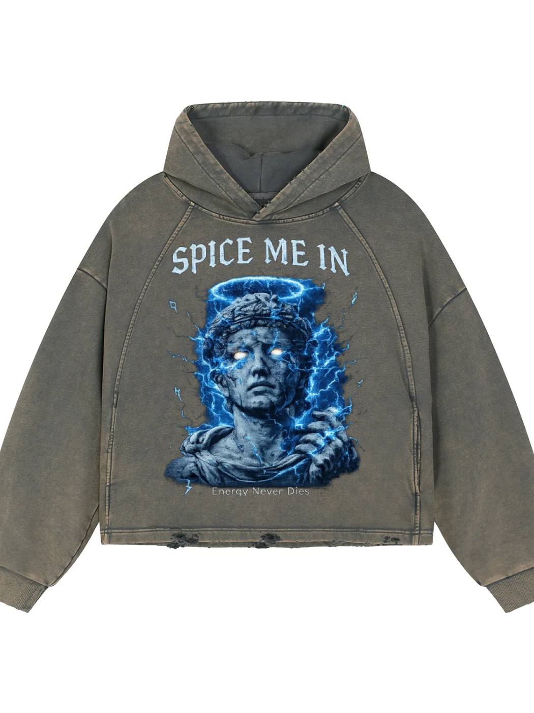 SPICE LIBERTY Vintage Washed Frayed-Hem Hoodie product image (5)