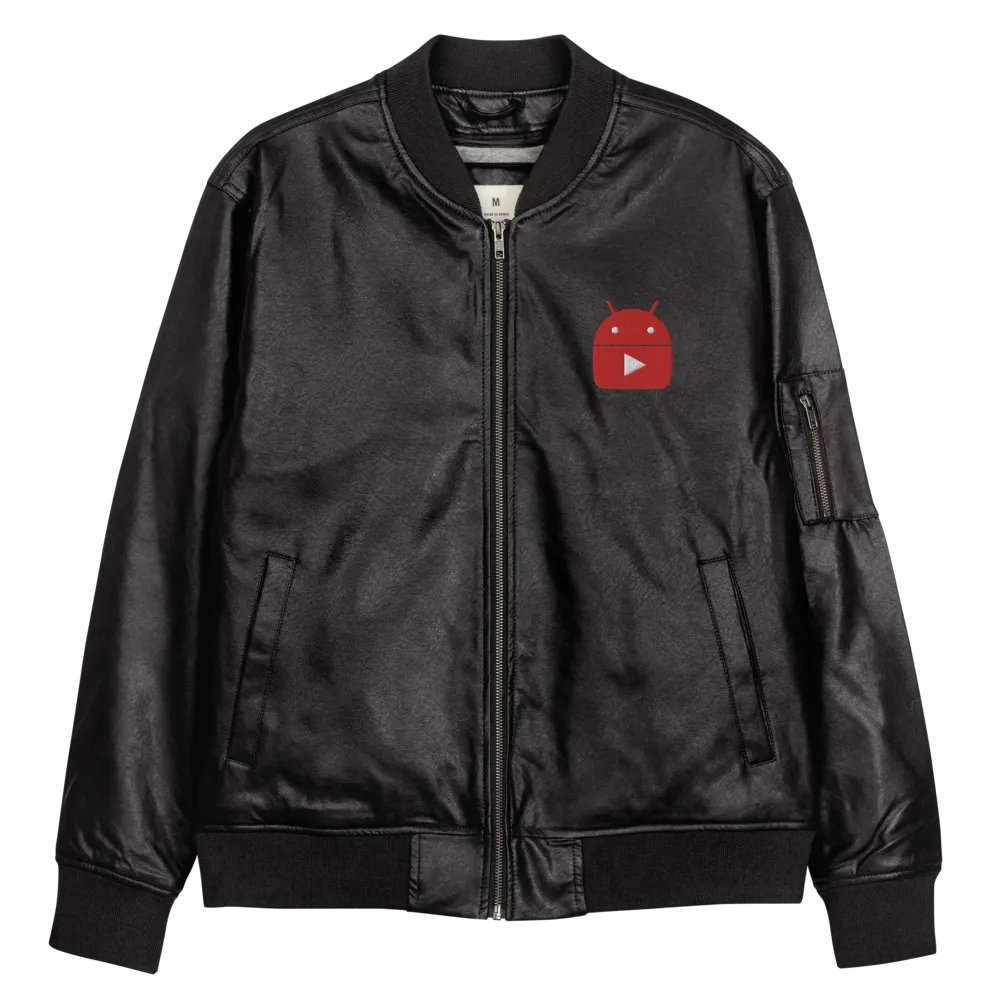 Tech Guy Logo Faux Leather Jacket product image (11)