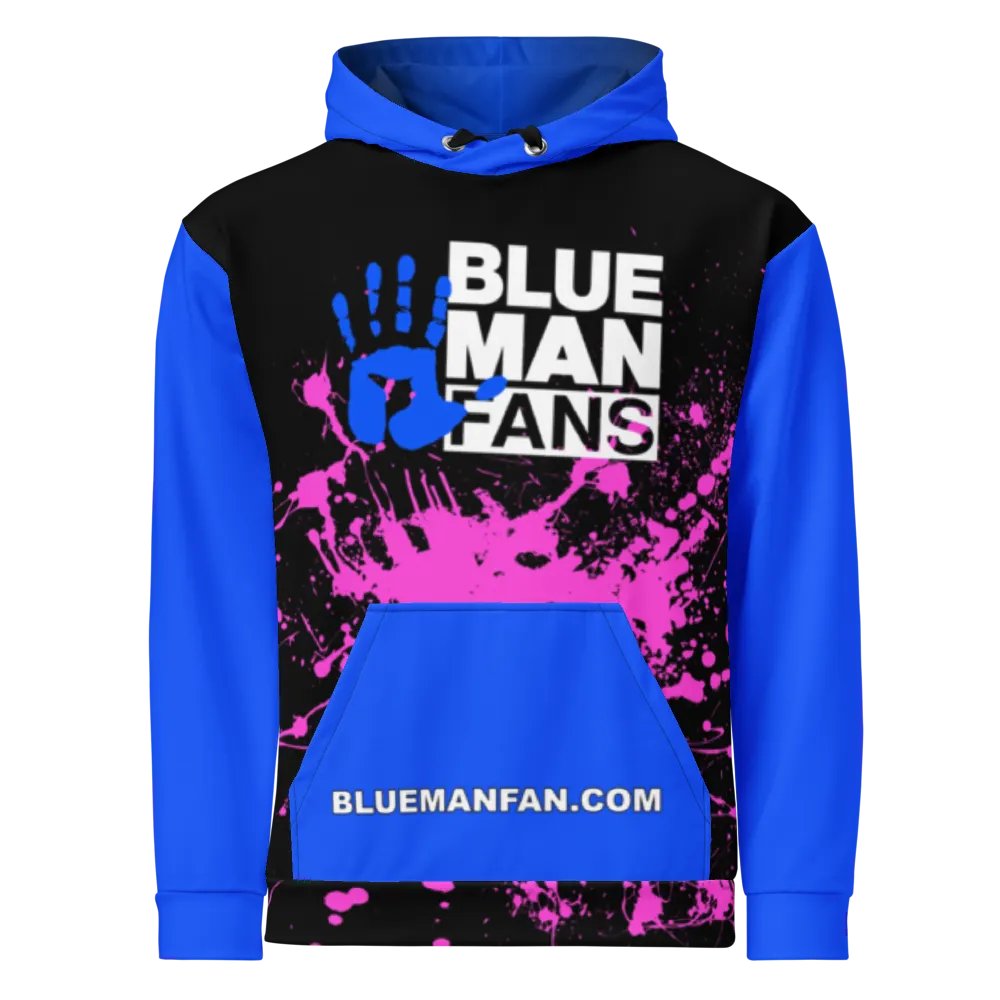 Blue Man Fans Hand Print Unisex Hoodie product image (1)