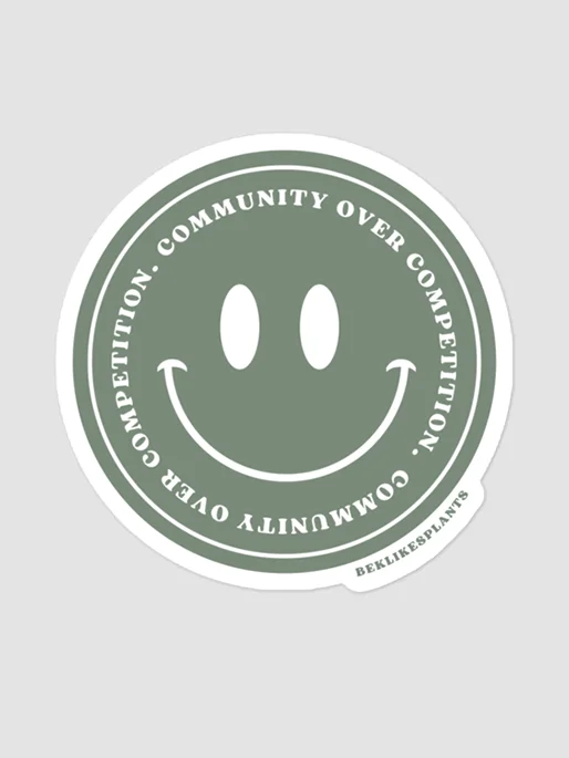 COMMUNITY OVER COMPETITION STICKER | Community Over Competition Collection product image (1)