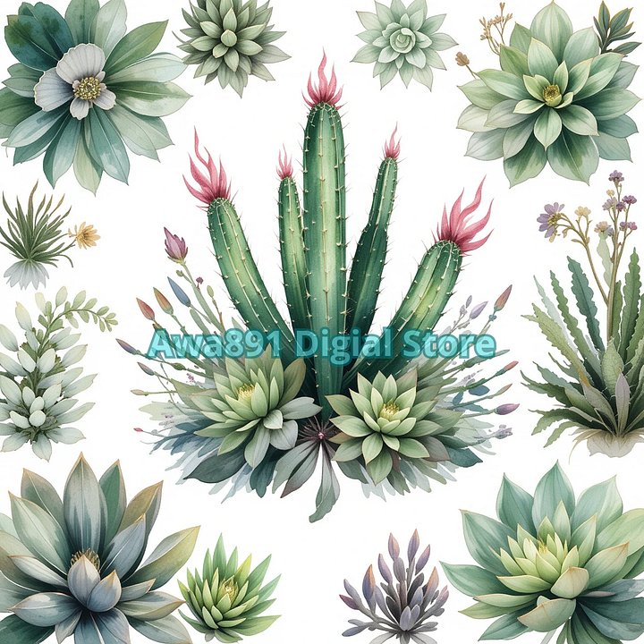 30 PNG clipart of wildflower beds, wildflowers, watercolor clipart for printing, transparent PNGs, digital download, paper crafts product image (1)