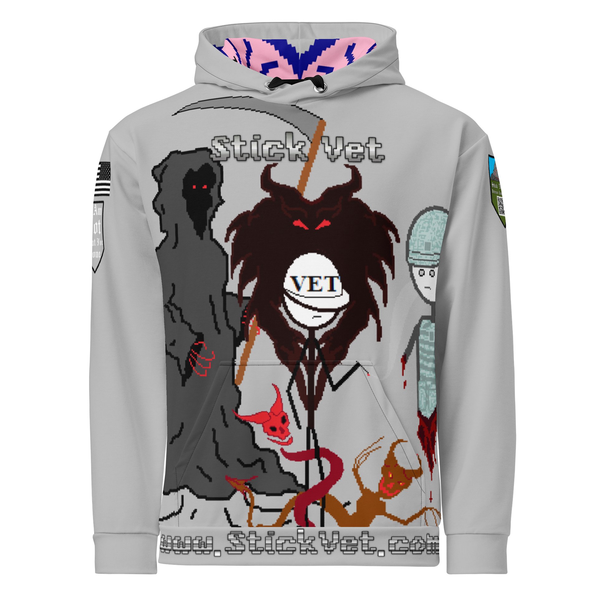 Stick Vet's Demons Hoodie Grey product image (3)