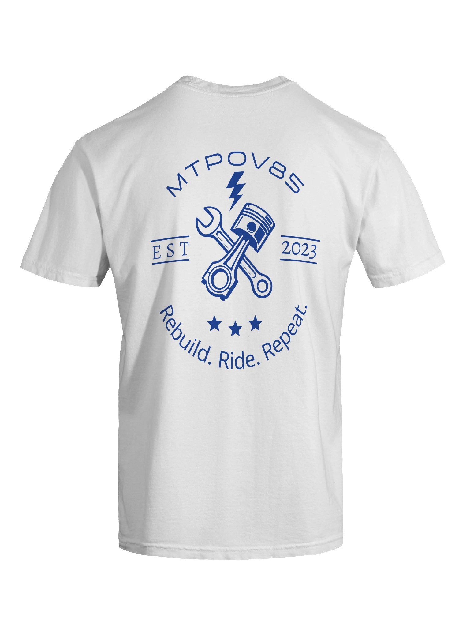 Rebuild. Ride. Repeat. Style 1, White T-Shirt product image (9)