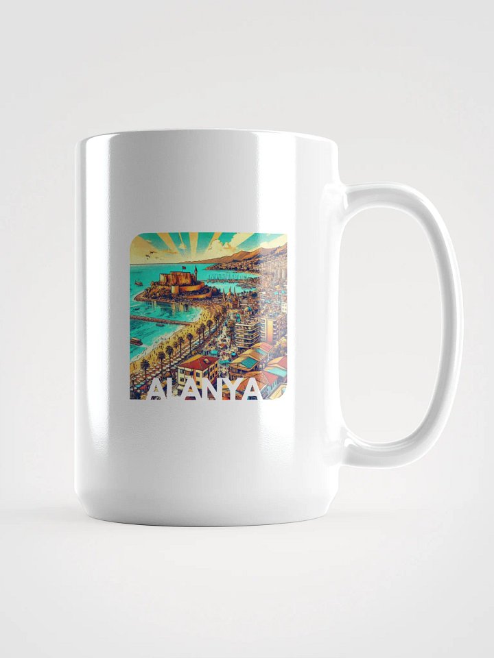White Glossy Mug | AI Design Alanya city product image (1)