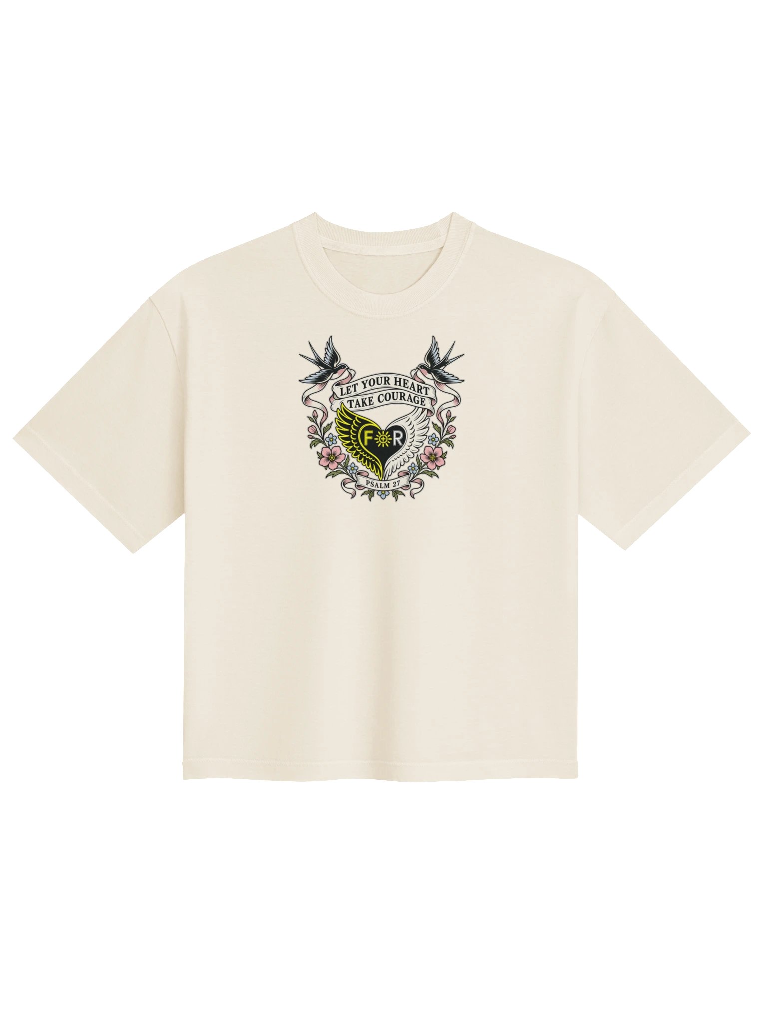 Let Your Heart Take Courage | Psalm 27 Boxy Tee product image (1)
