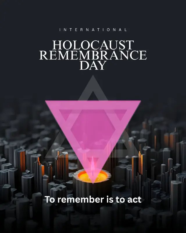 To remember is to act. The Pink Triangle was designed to mark us for death. But today, it stands as a global symbol of our fight for life. On Holocaust Remembrance Day, we mourn the thousands of lives stolen. We honor them by continuing the fight against bigotry in all its forms. #HolocaustRemembrance #LGBTQ #PinkTriangle