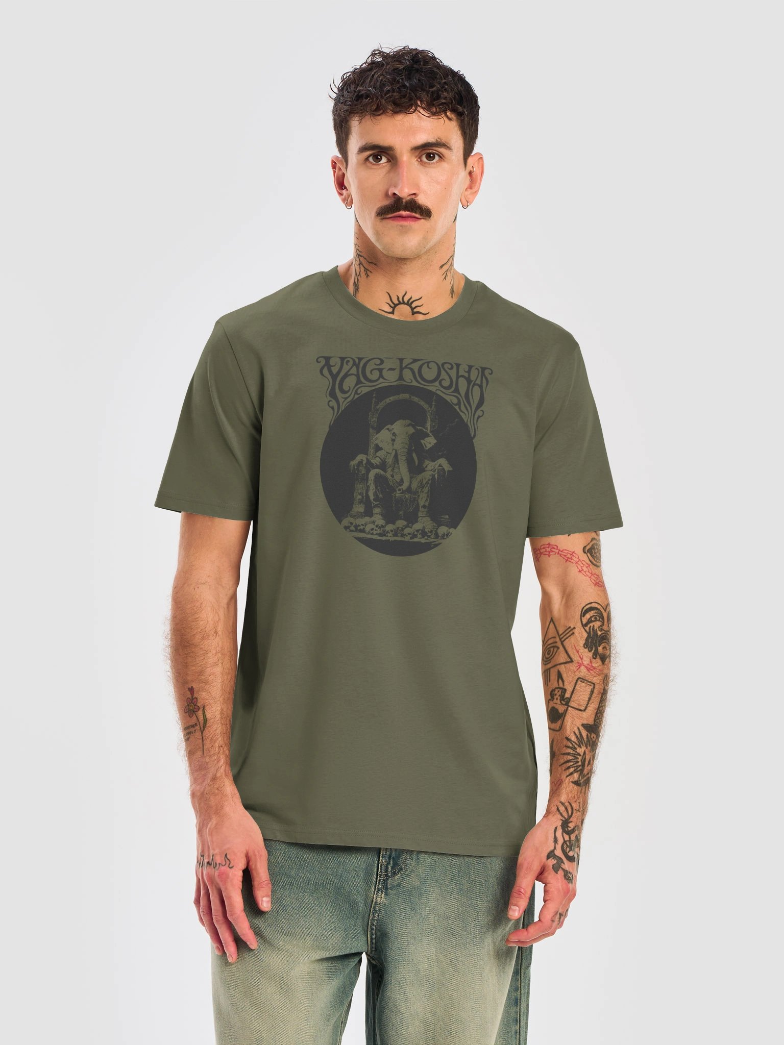 Yag-Kosha - Conan Cimmerian, Robert E. Howard, barbarian , Tower of the Elephant Logo T-Shirt product image (17)