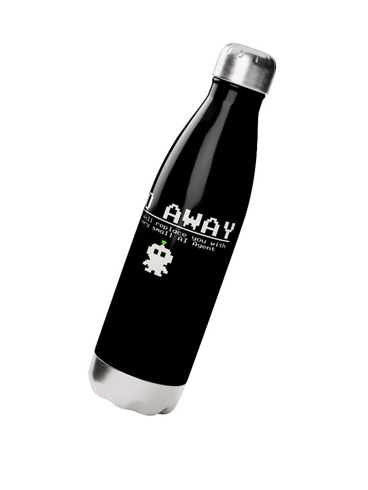 GO AWAY - Minimalist Tech Culture Stainless Steel Water Bottle product image (2)