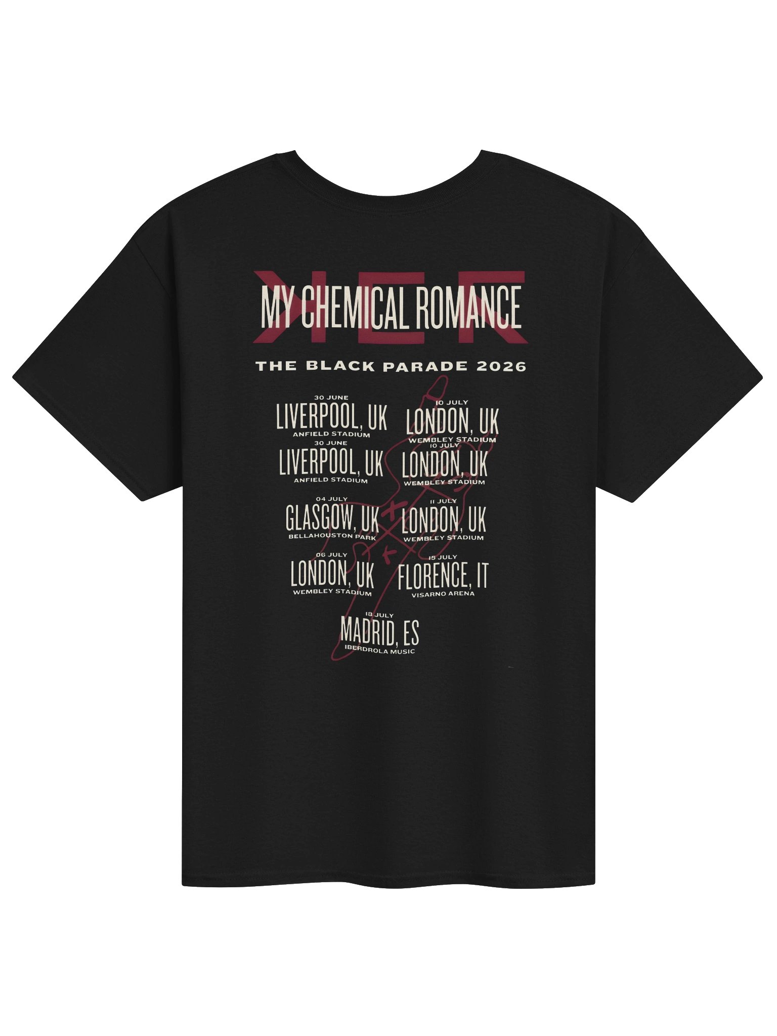My Chemical Romance The Black Parade Tour 2026 UK/EU Tshirt product image (2)