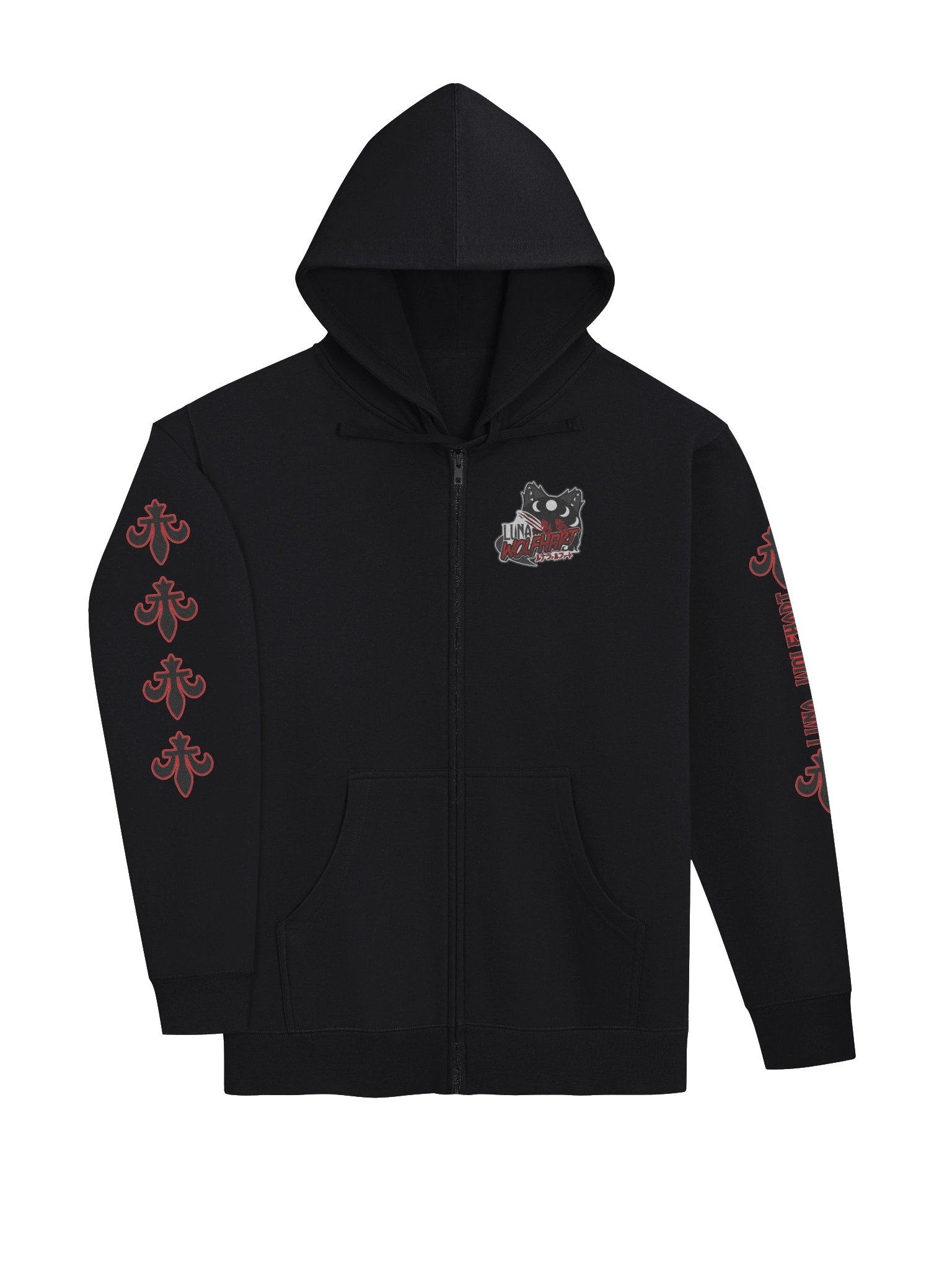 Red Neon Luna Zip-up Hoodie product image (3)