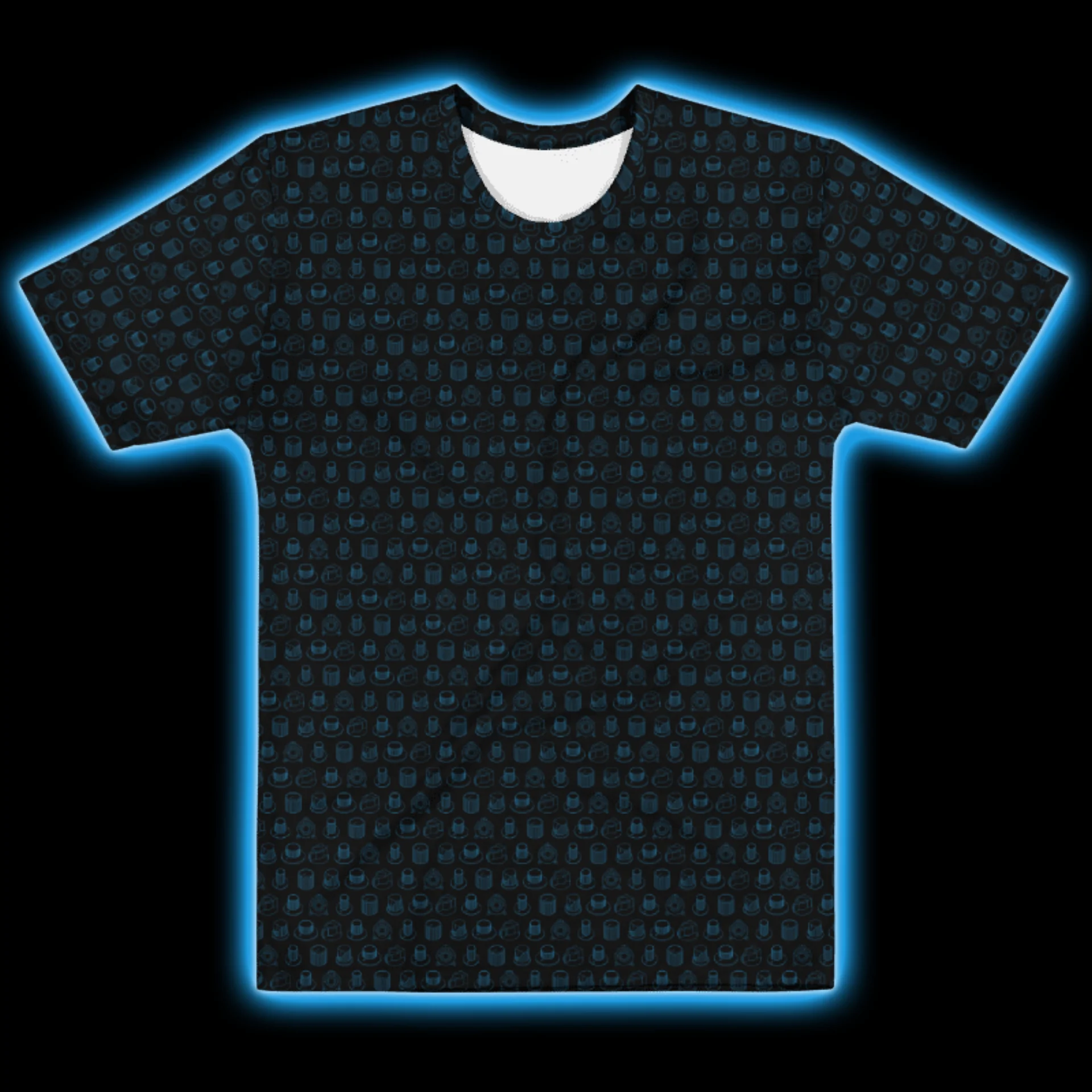 Synthesis Icons T-Shirt - (7 Iconic Synth Knobs) COBALT product image (1)