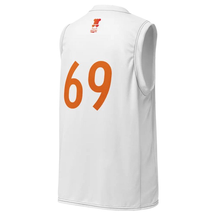 Orange 69 All-Over Print Basketball Jersey product image (1)