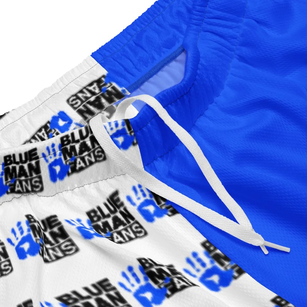 Blue Man Fans Hand Print Mesh Athletic Shorts with Pocket product image (3)