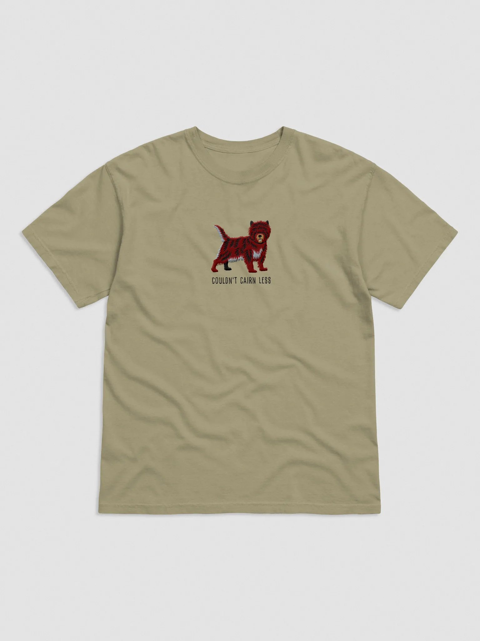 Couldn't Cairn Less T-Shirt(Embroidered) of a Cairn Terrier(Red Brindle) product image (4)