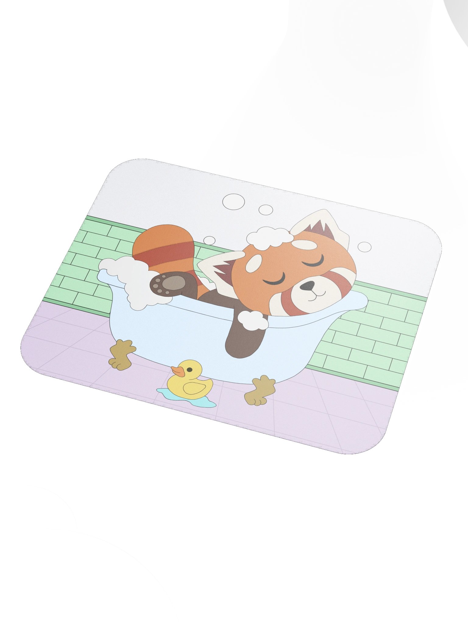 Red Panda Tub Time Mousepad product image (3)