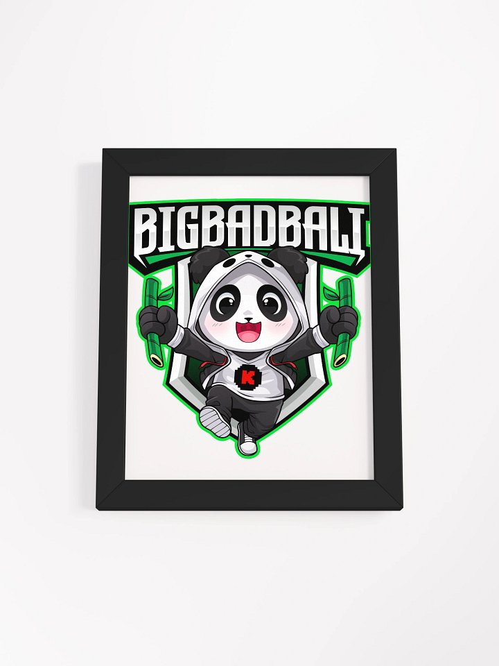 Cheerful Panda Hoodie Matte Poster product image (2)