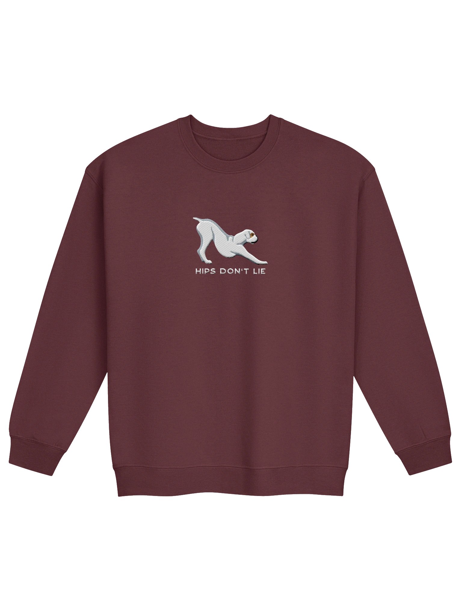 Hips Don't Lie Sweatshirt (Embroidered) of a Boxer(White) product image (4)
