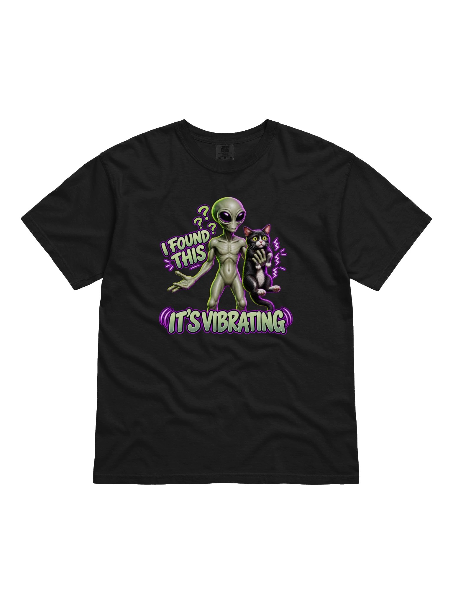Alien Found a Cat... It's Vibrating! | Comfort Colors Funny T-Shirt product image (10)