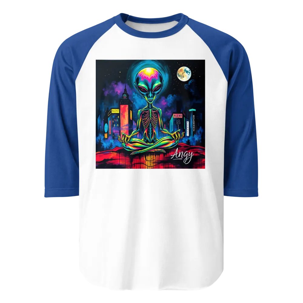 Neon Zen Alien Raglan Tee product image (1)