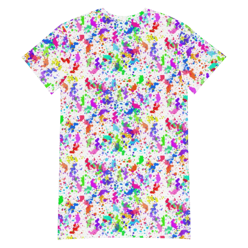 PRIDE Paint Splatter T-Shirt Dress product image (2)