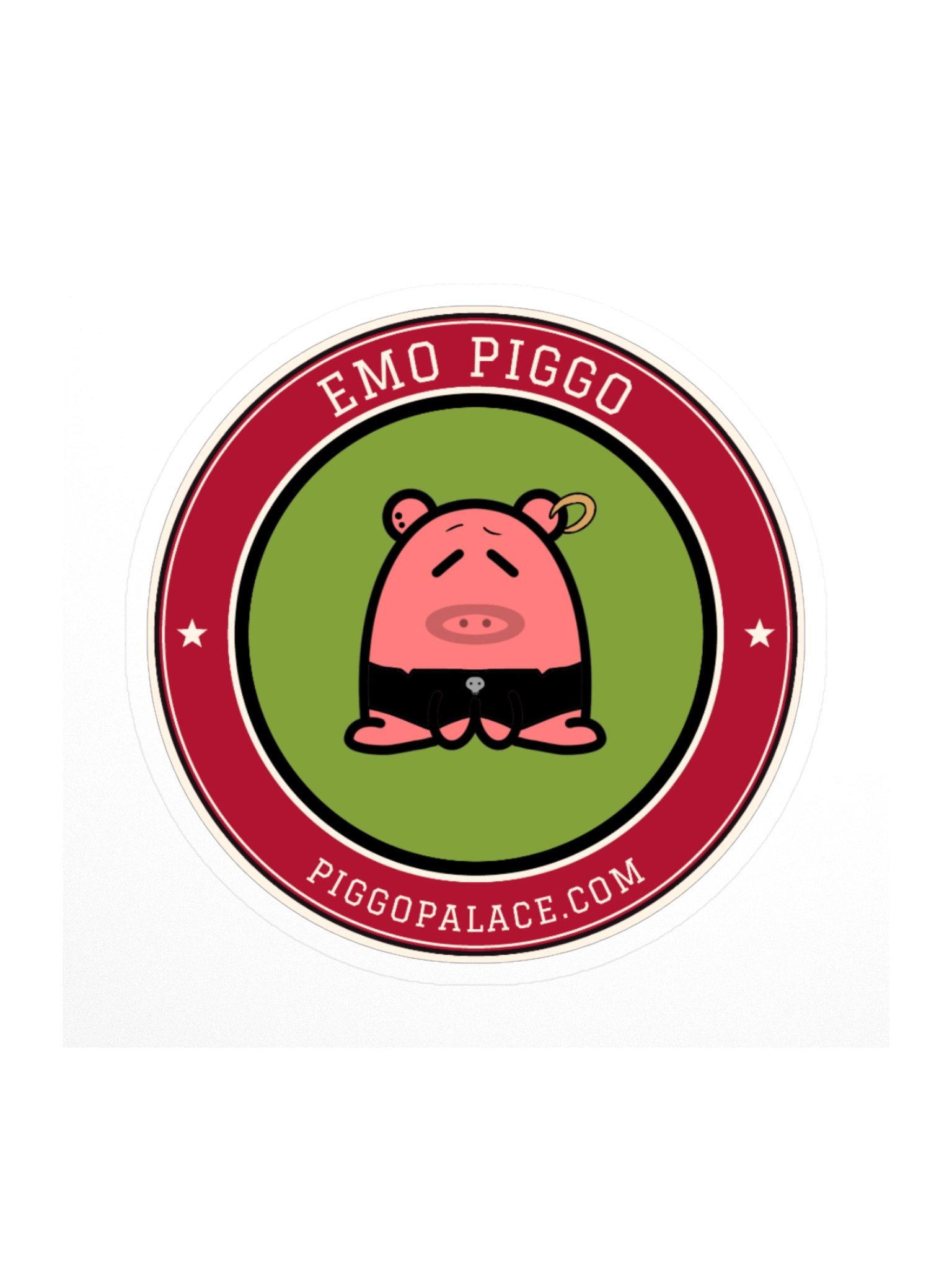 Emo Piggo Varsity Sticker product image (3)