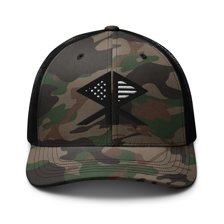 RR Black Flag Edition Camo Trucker Hat product image (1)