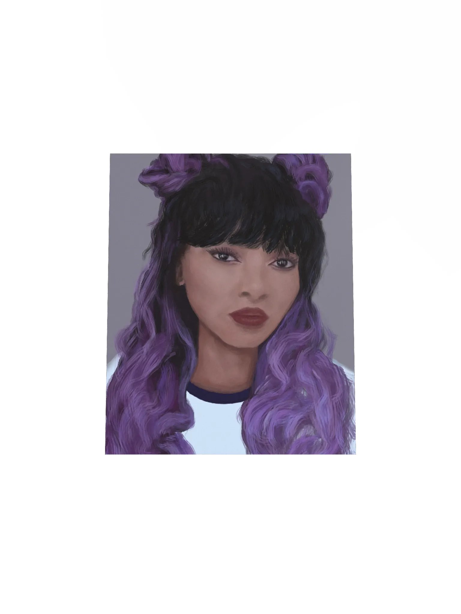 Vibrant Violet Locks Matte Paper Poster product image (14)