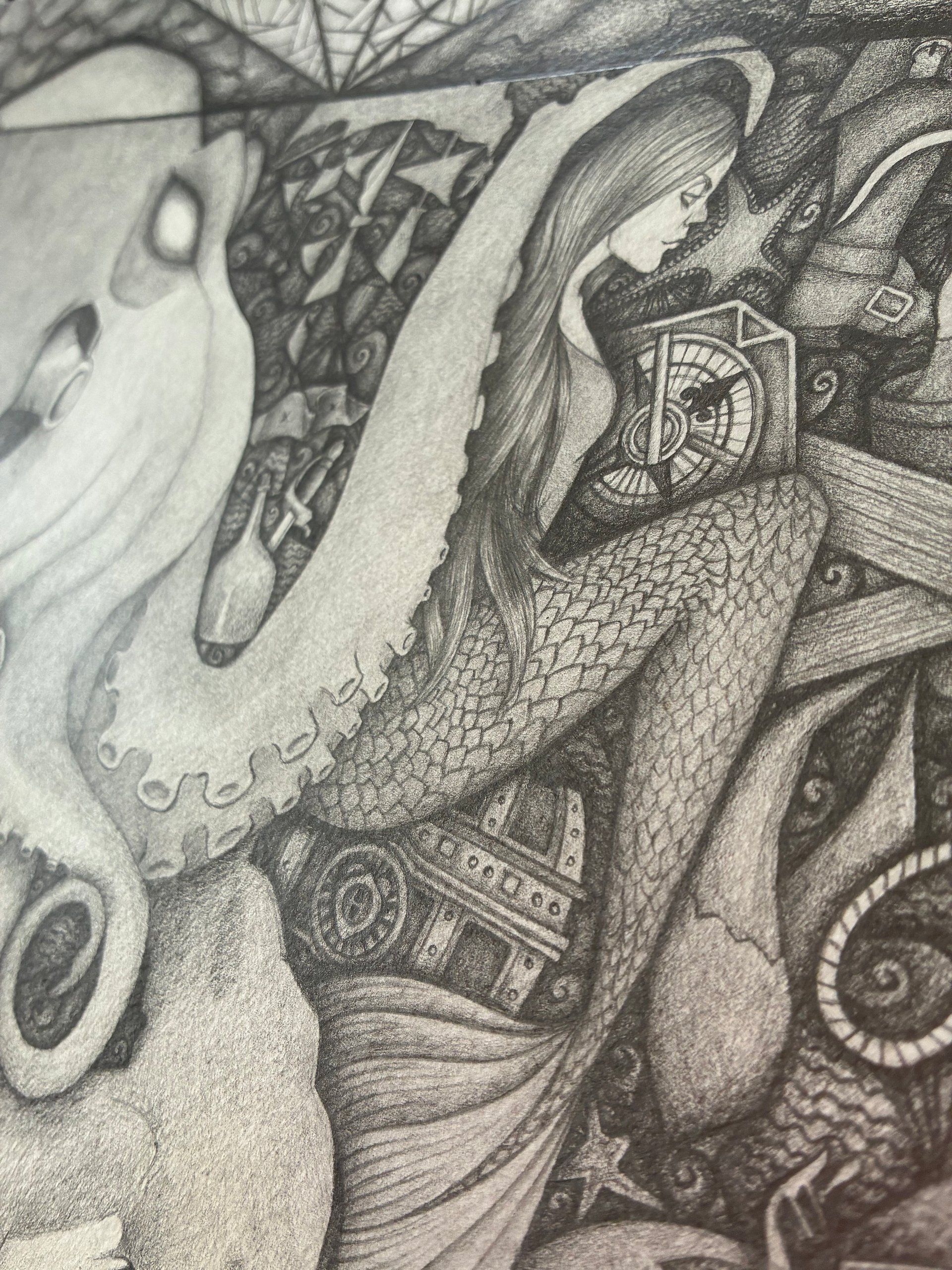 Pirata Medley – Matte Print of Original Pencil Drawing by Material Darkness Art product image (2)