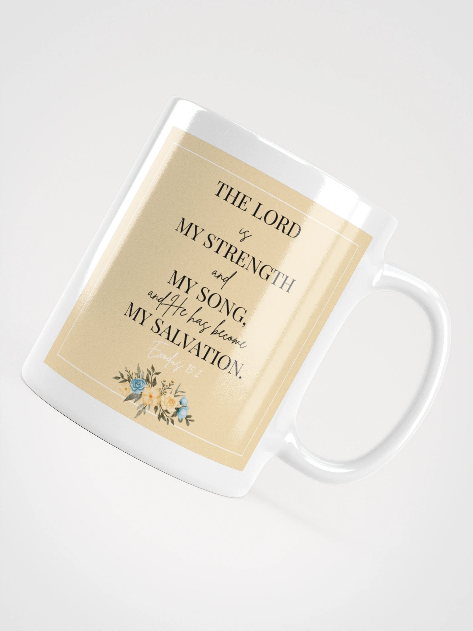 Exodus 15:2 Mug – Floral Design product image (6)