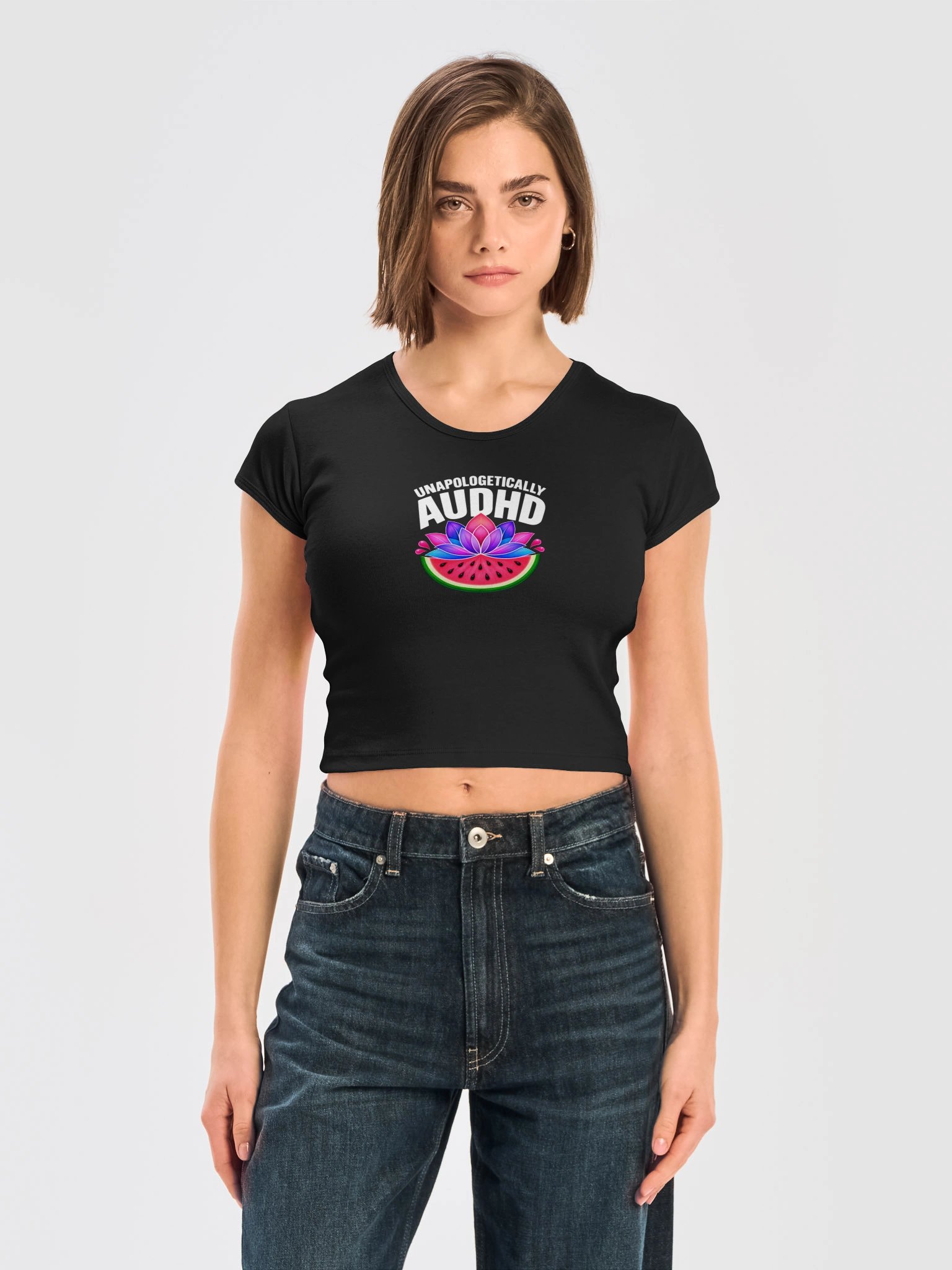"unapologetically AuDHD" Crop Tee product image (3)