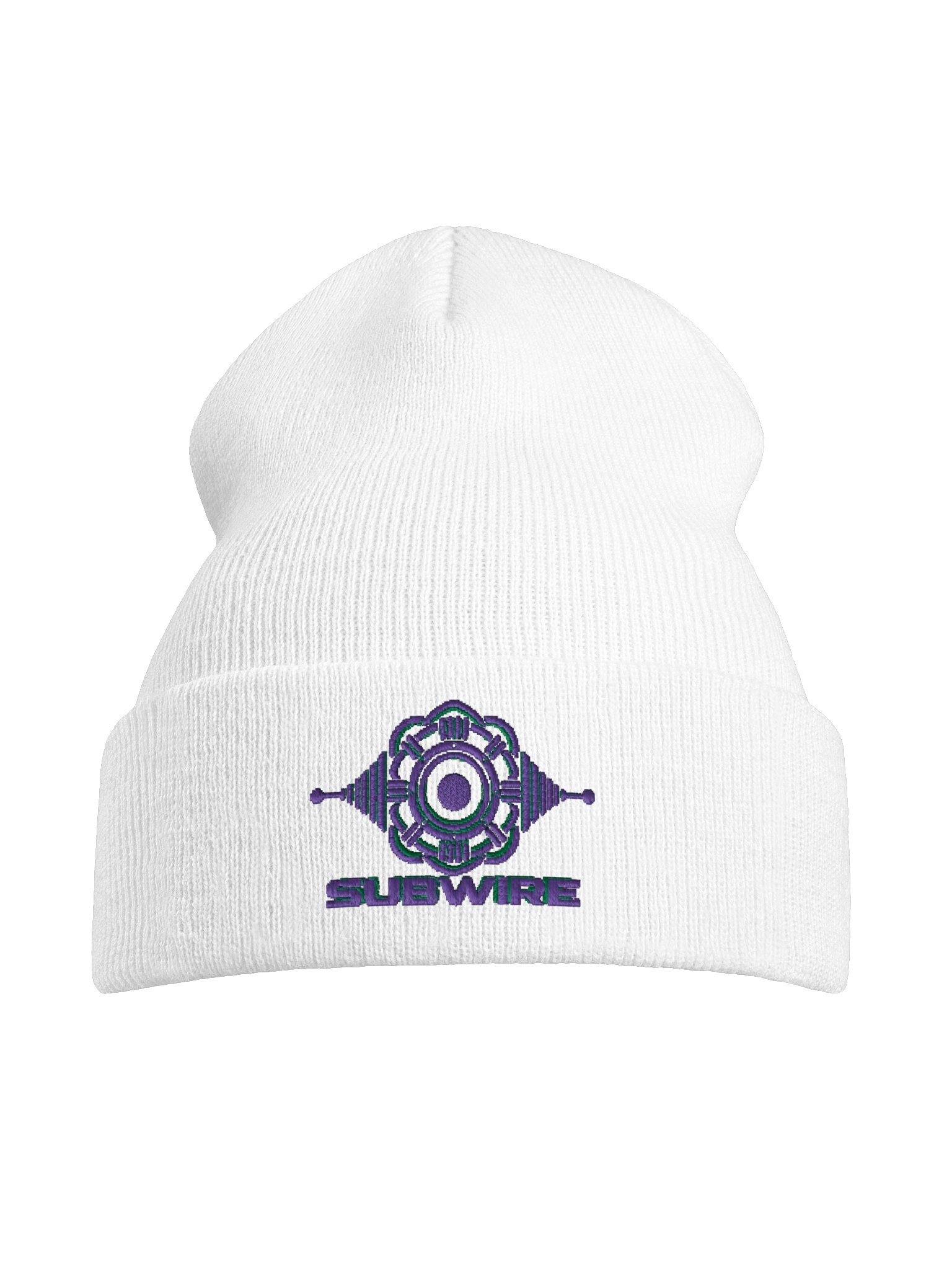 SUBWIRE Purple Logo Beanie - White product image (7)