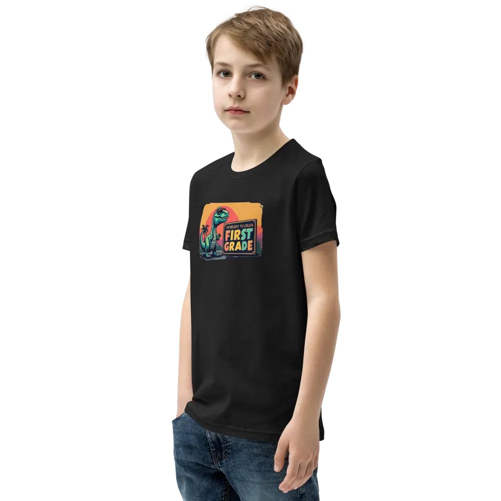 Dino Crush First Grade Youth T-Shirt product image (4)