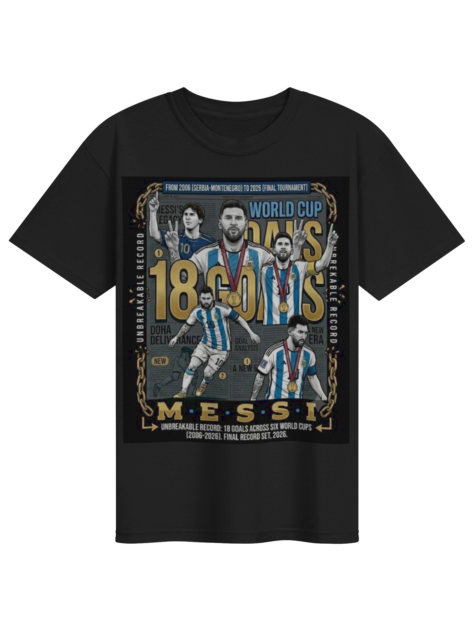 Messi 18 Goals T-Shirt - All Time World Cup Top Scorer Graphic Tee product image (10)