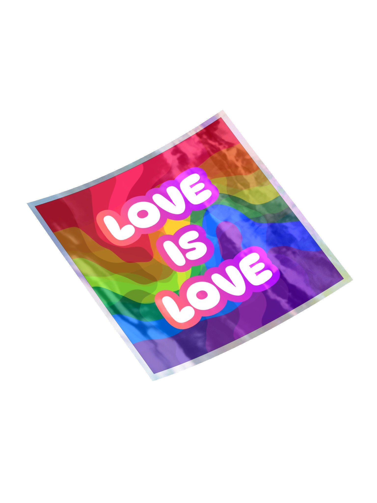 Love Is Love Rainbow Holographic Sticker Sheet product image (4)