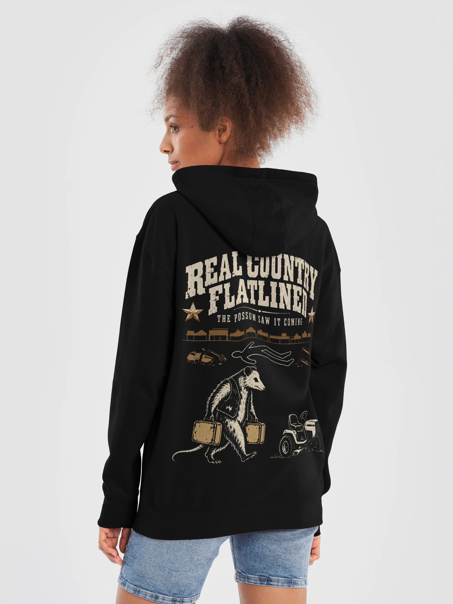 Real Country Flatlined Hoodie — Drop 005 product image (6)