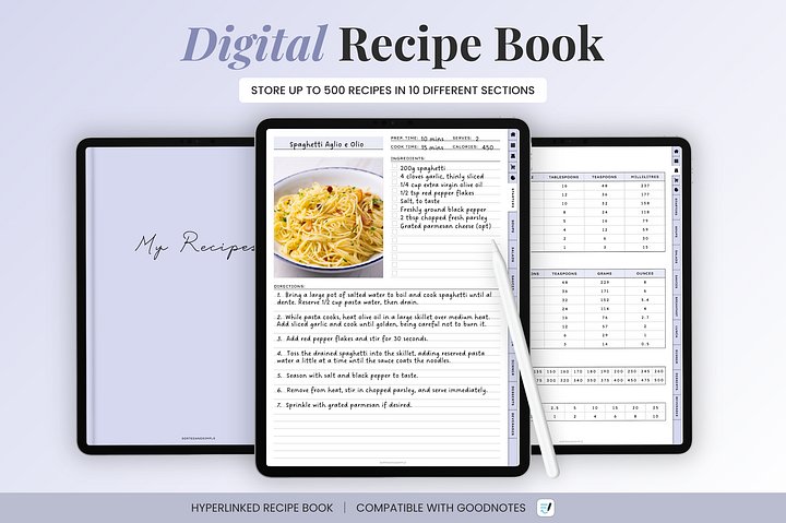 Digital Recipe Book - Purple product image (1)
