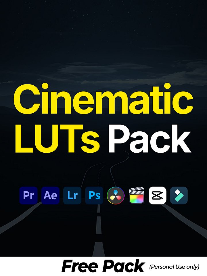 Free Cinematic LUTs Pack product image (1)