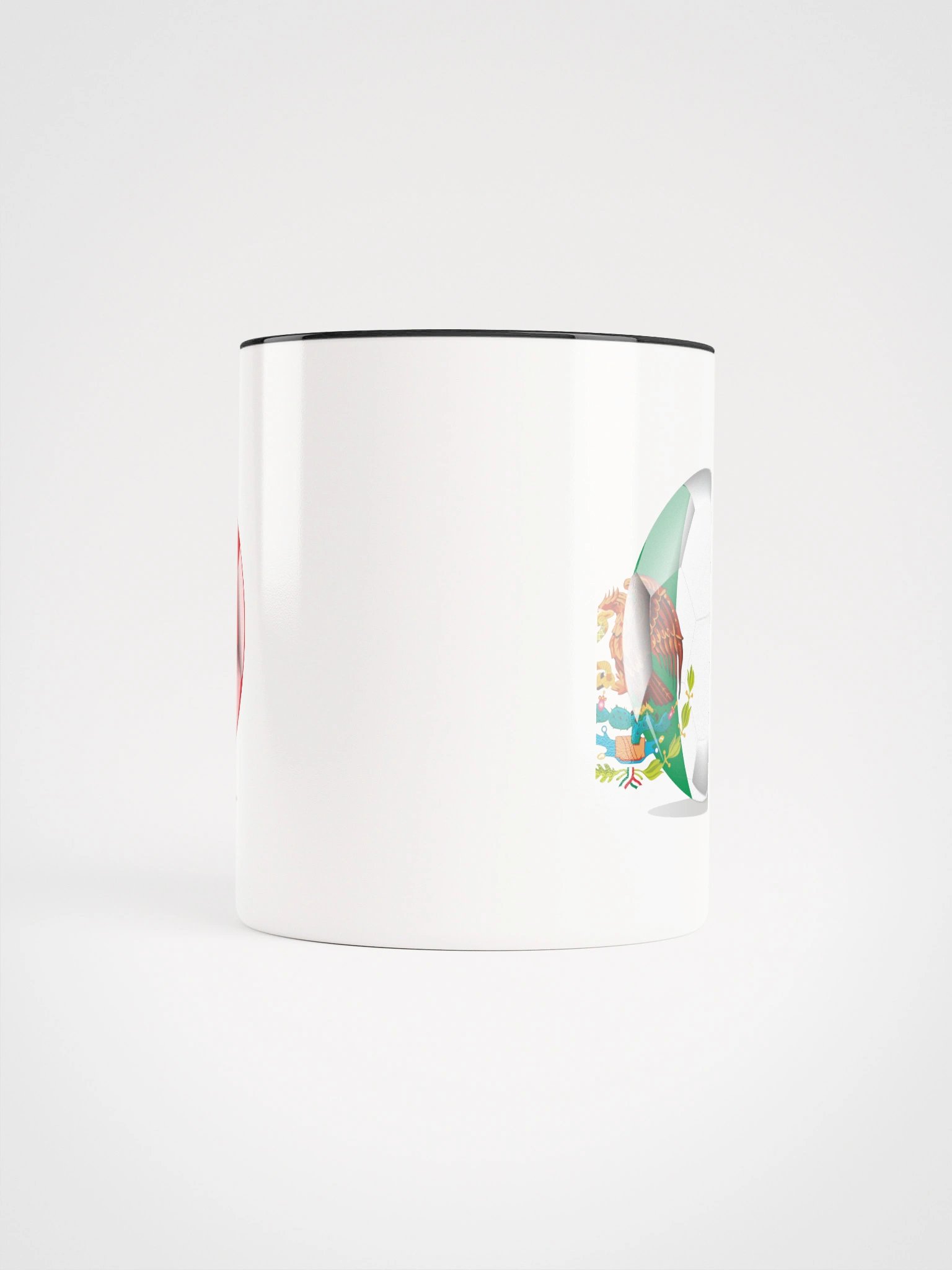 Mexico Flag Soccer Ball White Coffee Mug (Double Sided Print) product image (10)