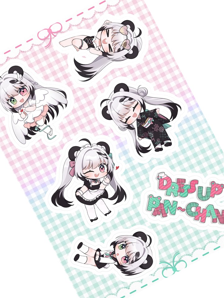 Utano Pandora 'Dress up Pan-chan' Sticker Set product image (1)