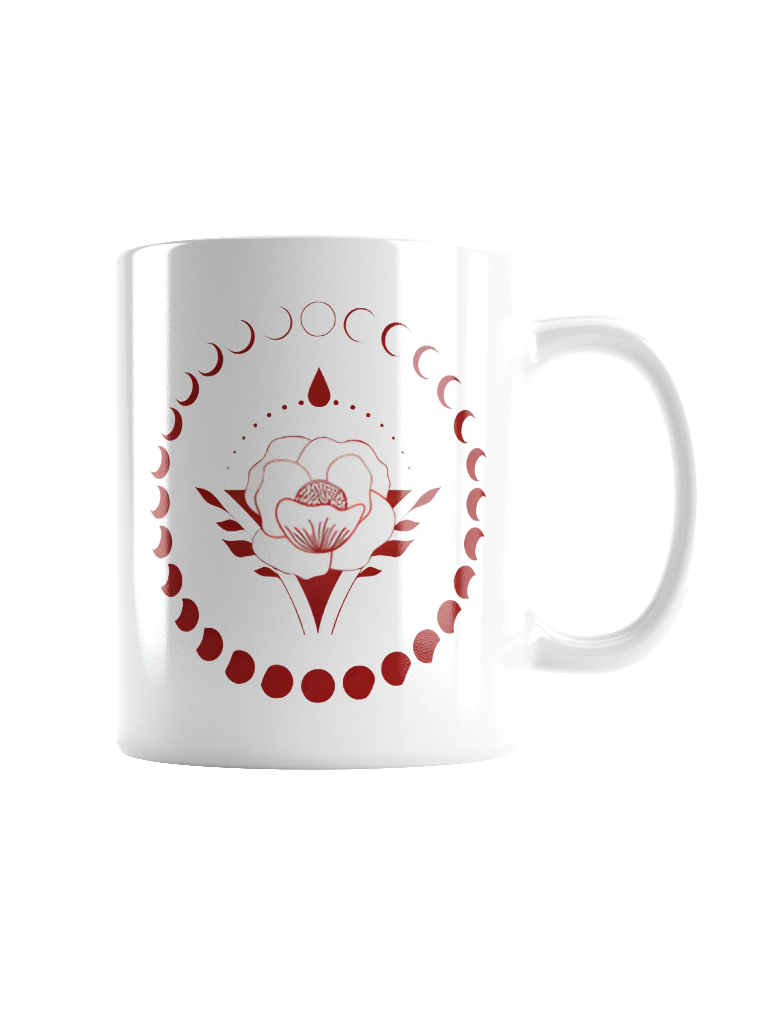 Full Moon Cycle Floral Coffee Mug | Well Women Rising product image (3)