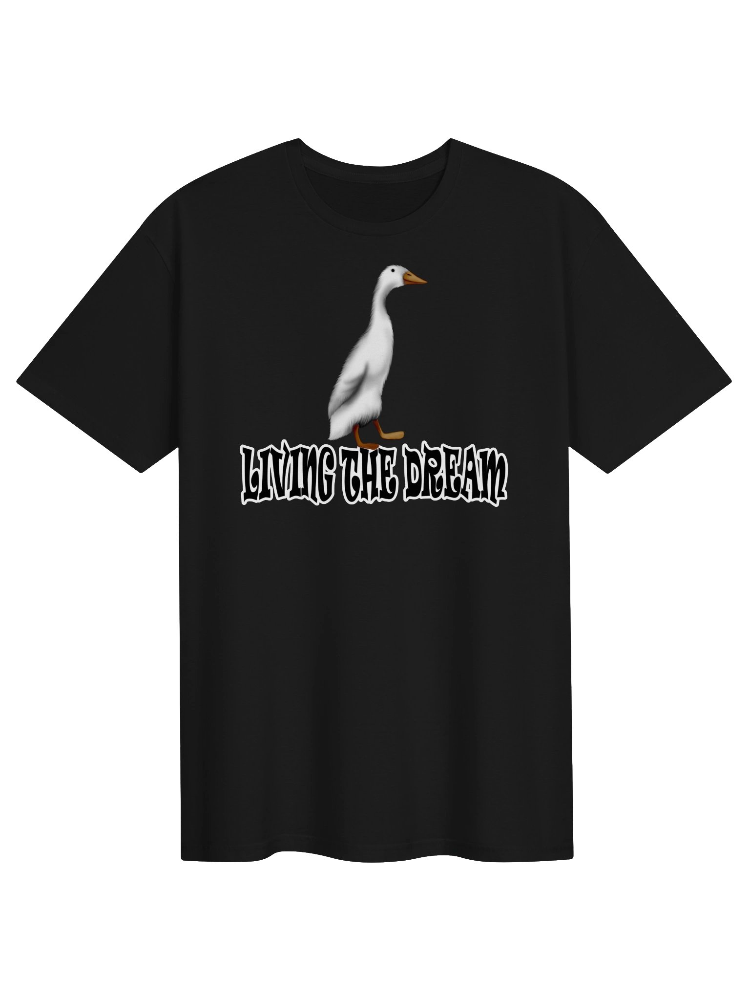Duck "LIVING THE DREAM" T-Shirt. Unisex Gildan Softstyle T-Shirt product image (1)