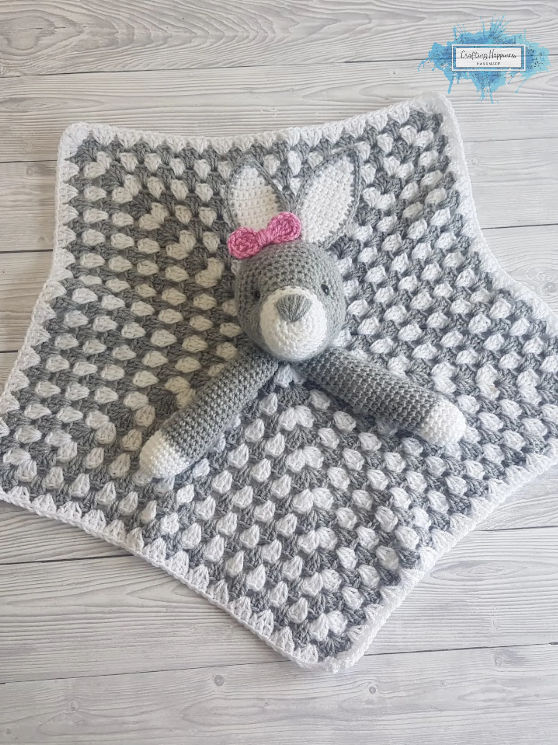 Bunny Lovey Blanket Crochet Patterns - Security Blanket PDF Pattern - Crafting Happiness product image (3)