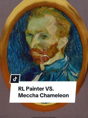 I put my artistic painting skills to the test by speed painting myself into Vincent van Gogh’s 1889 self portrait in Meccha Chameleon. This map is called art Gallery by HP on the steam workshop. #mecchachameleon #painter #vangogh 
