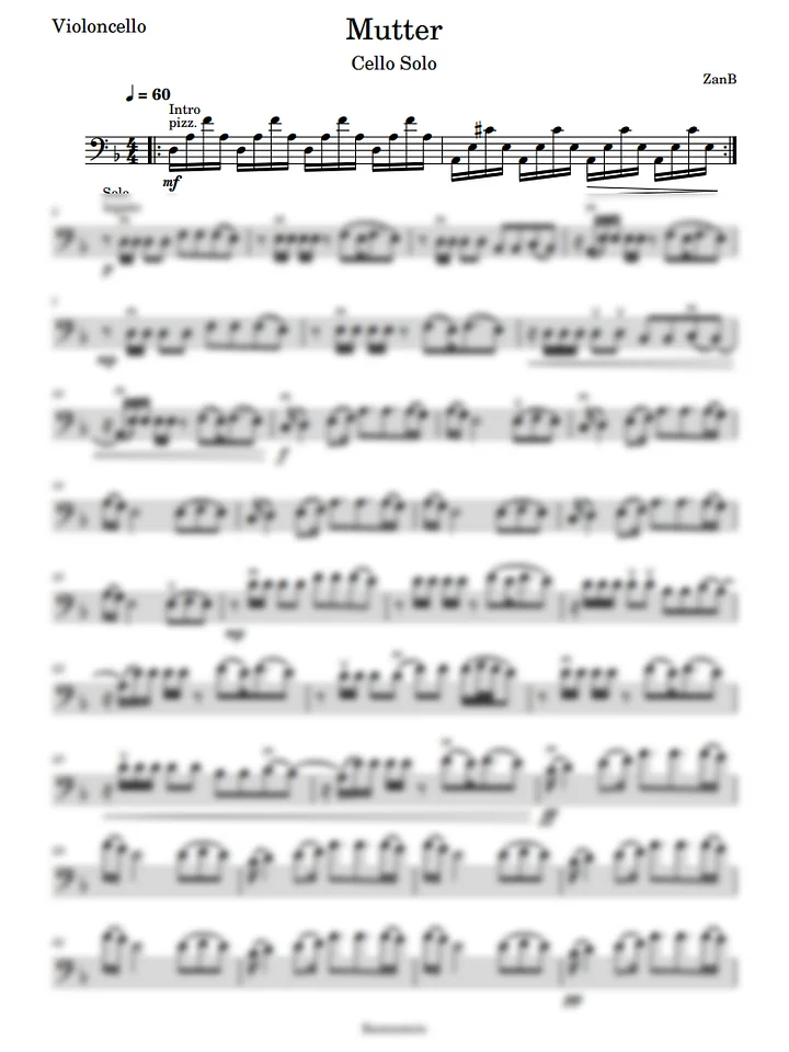 Rammstein - Mutter (Cello Solo) product image (1)